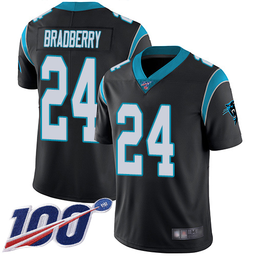 Carolina Panthers Limited Black Youth James Bradberry Home Jersey NFL Football #24 100th Season Vapor Untouchable->carolina panthers->NFL Jersey